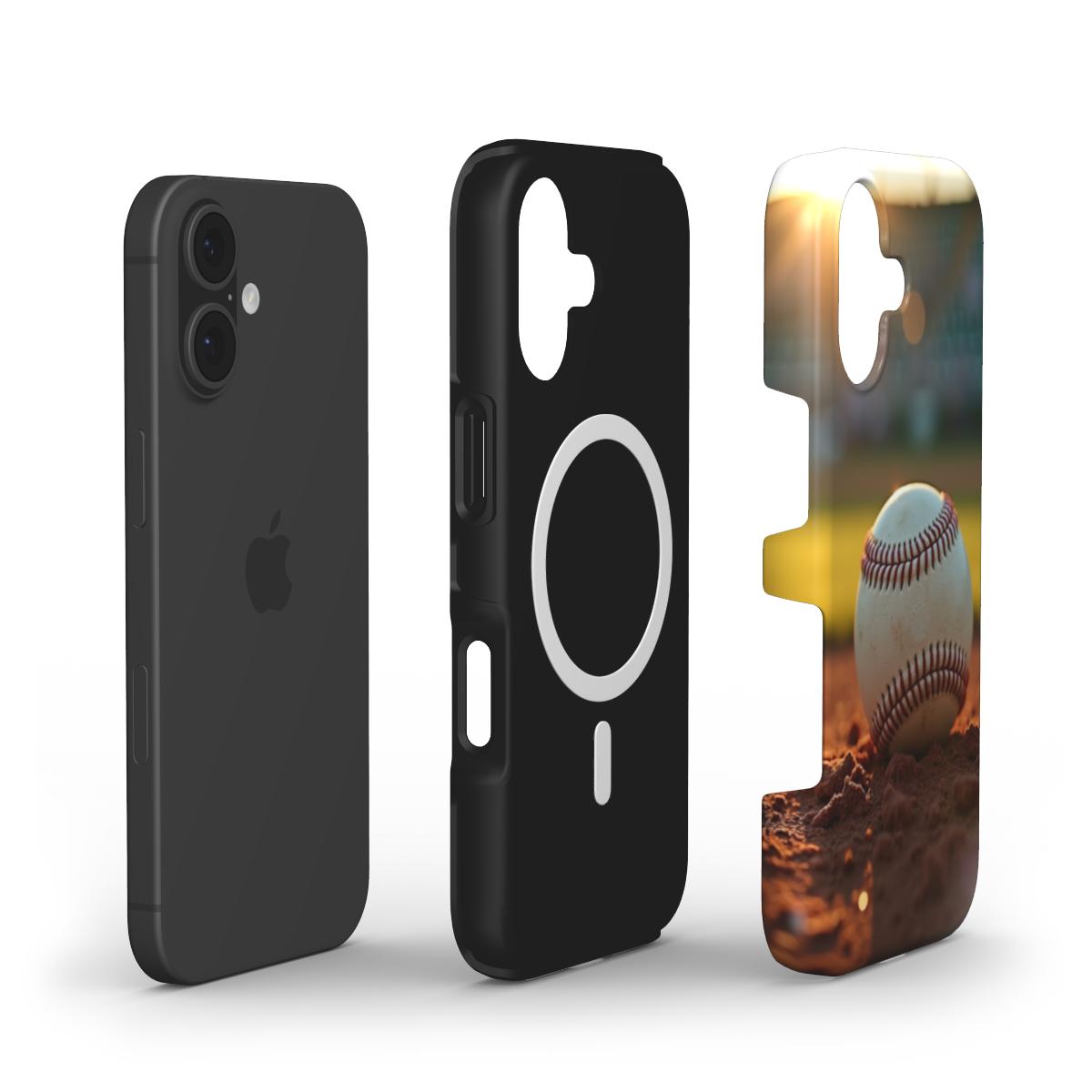 MagSafe Compatible Baseball Sunset Tough iPhone Case