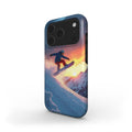 Snowboarding Elite: MagSafe Compatible Tough iPhone Case - Magnolia Wild SC