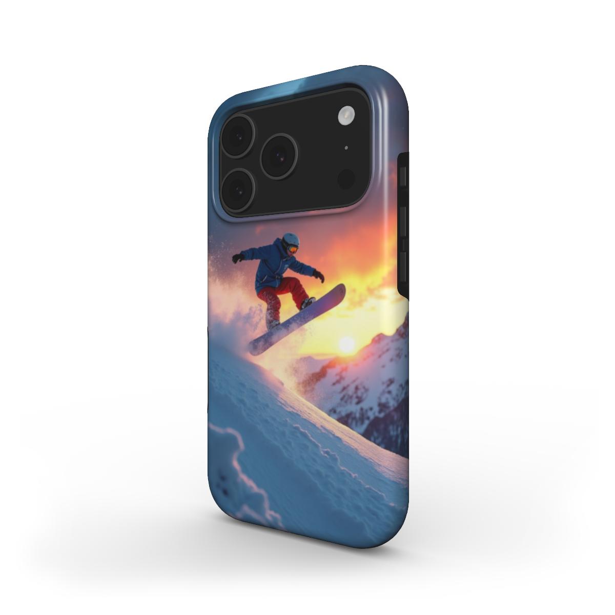 Snowboarding Elite: MagSafe Compatible Tough iPhone Case