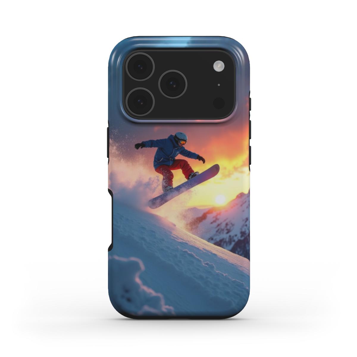 Snowboarding Elite: MagSafe Compatible Tough iPhone Case