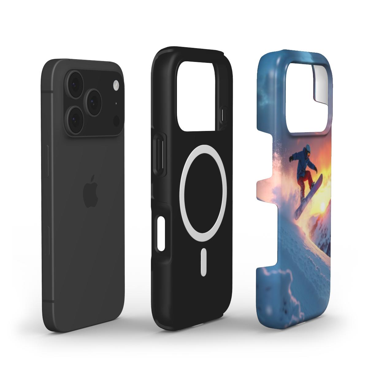 Snowboarding Elite: MagSafe Compatible Tough iPhone Case