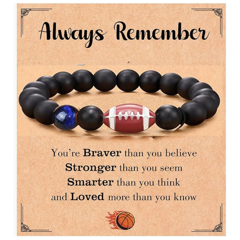 Adjustable Sports Obsidian Bracelet for Athletes and Fans - Magnolia Wild SC