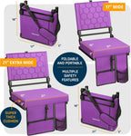 Folding Reclining Stadium Seat With Back Support For Bleachers - Magnolia Wild SC