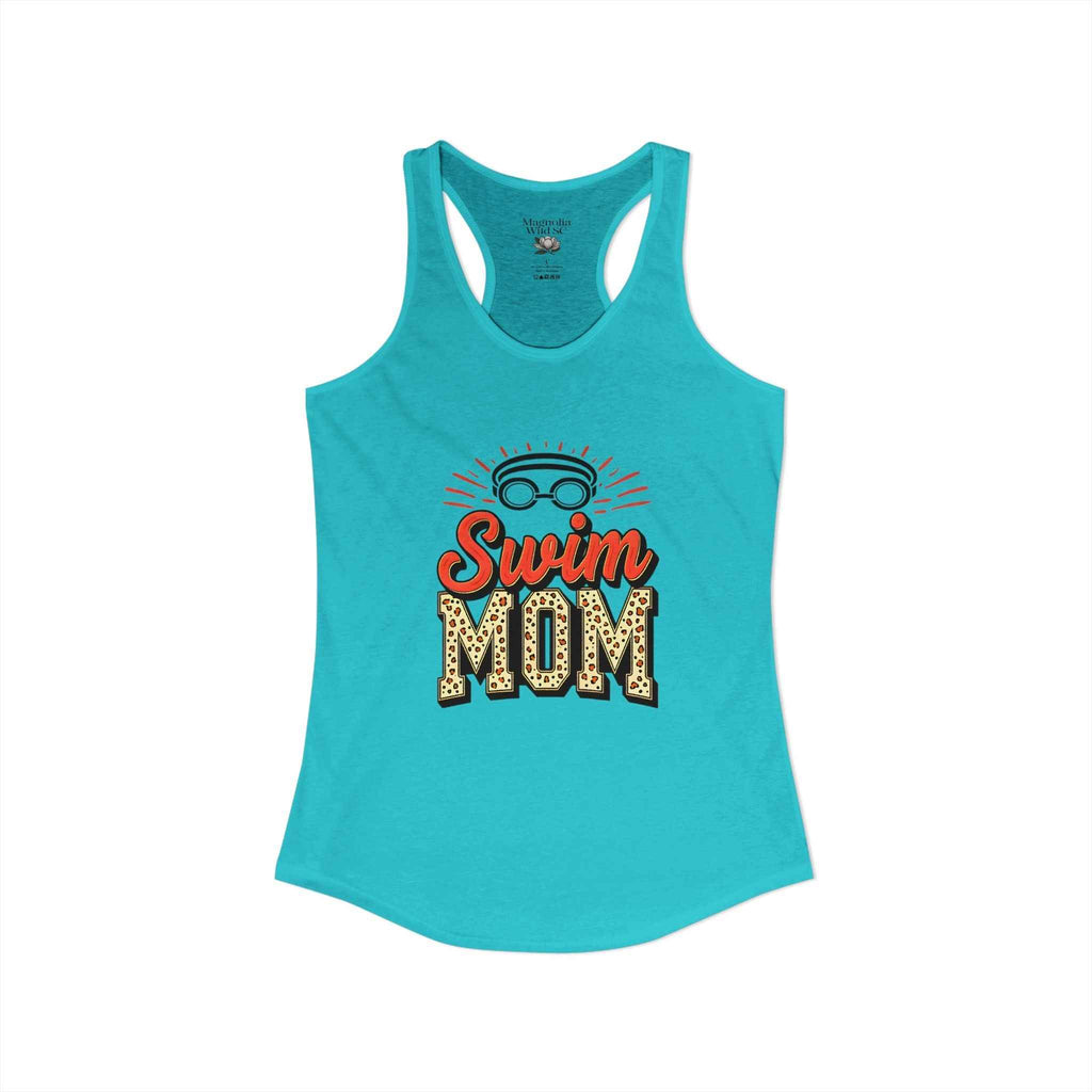 Swim Mom Racerback Tank – Personalized Name & Number Option
