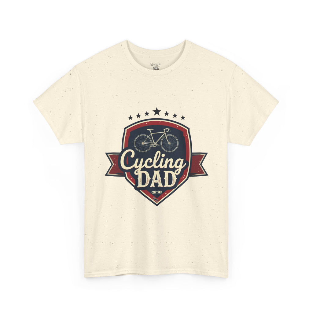 Retro Badge Style: The Vintage Cycling Dad Shield Tee - Magnolia Wild SC
