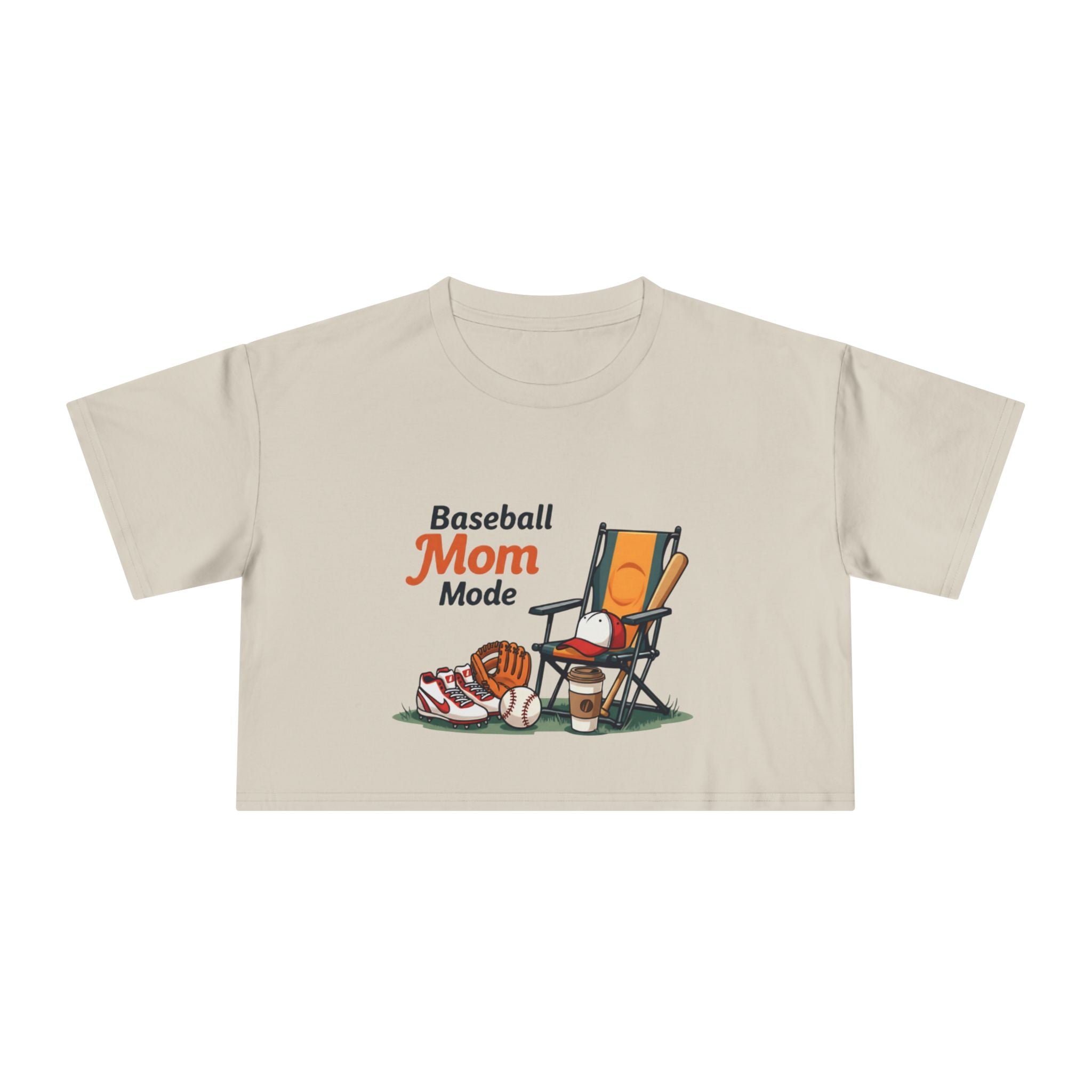 Baseball Mom Mode Crop Tee - Magnolia Wild SC