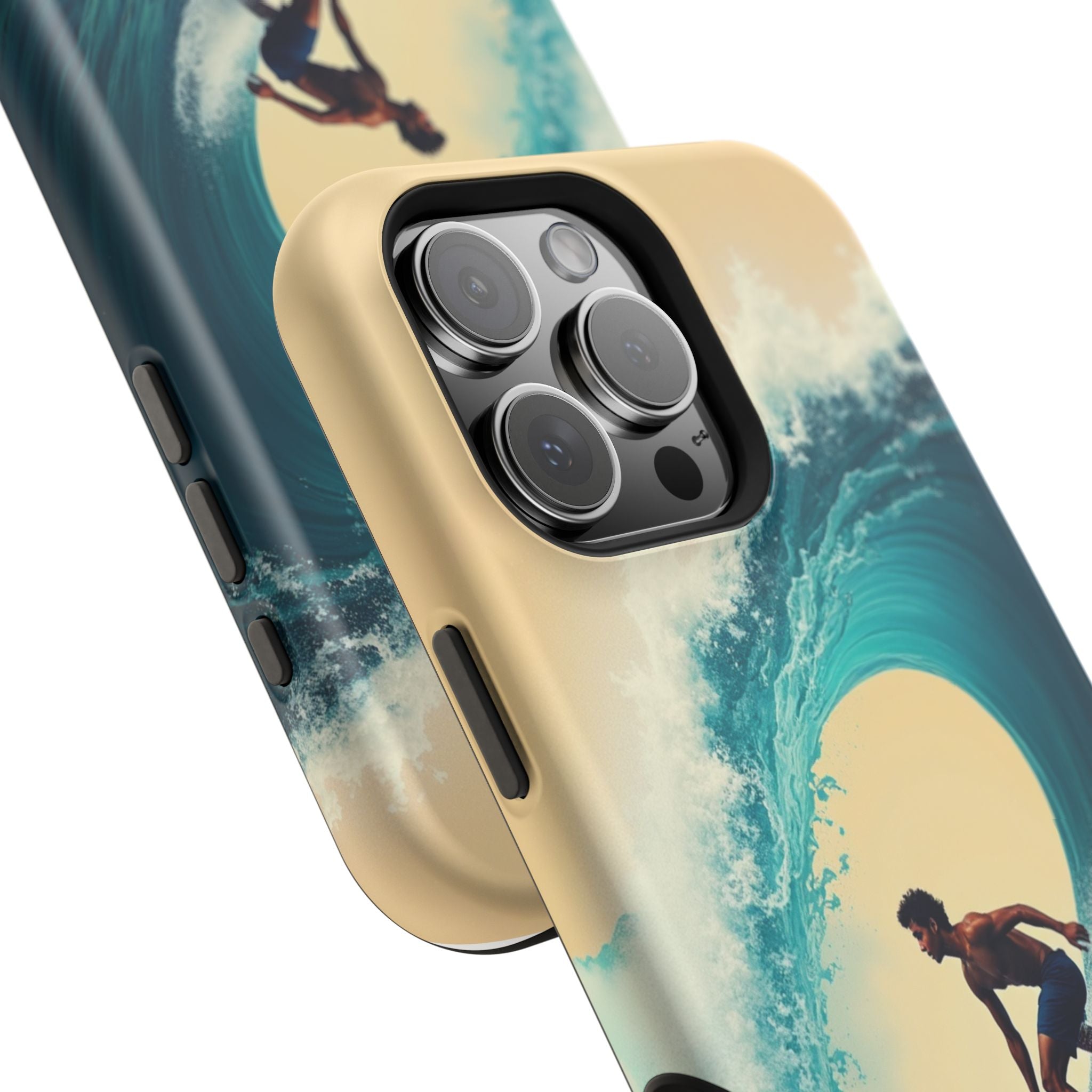 Surfer Riding a Wave iPhone Case — Magnetic Impact-Resistant - Magnolia Wild SC