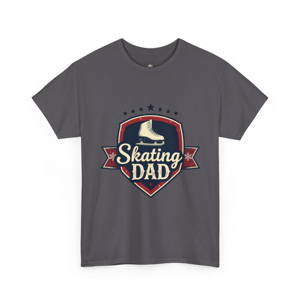 Retro Badge Style: The Vintage Figure Skating Dad Shield Tee - Magnolia Wild SC