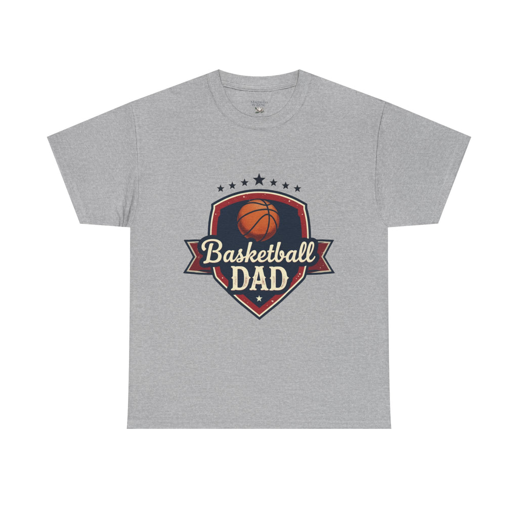 Retro Court Style: The Vintage Basketball Dad Shield Tee - Magnolia Wild SC