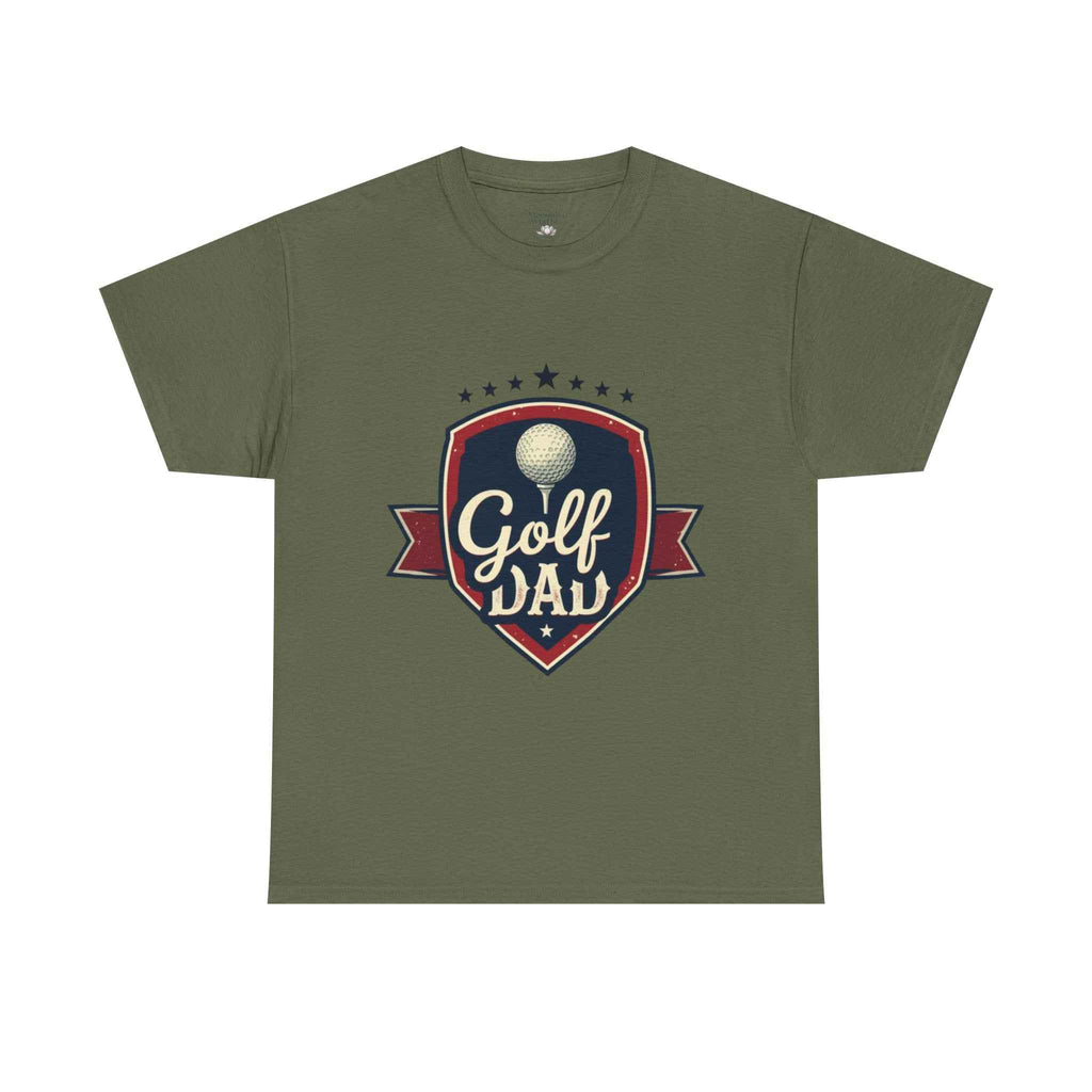 Retro Badge Style: The Vintage Golf Dad Shield Tee
