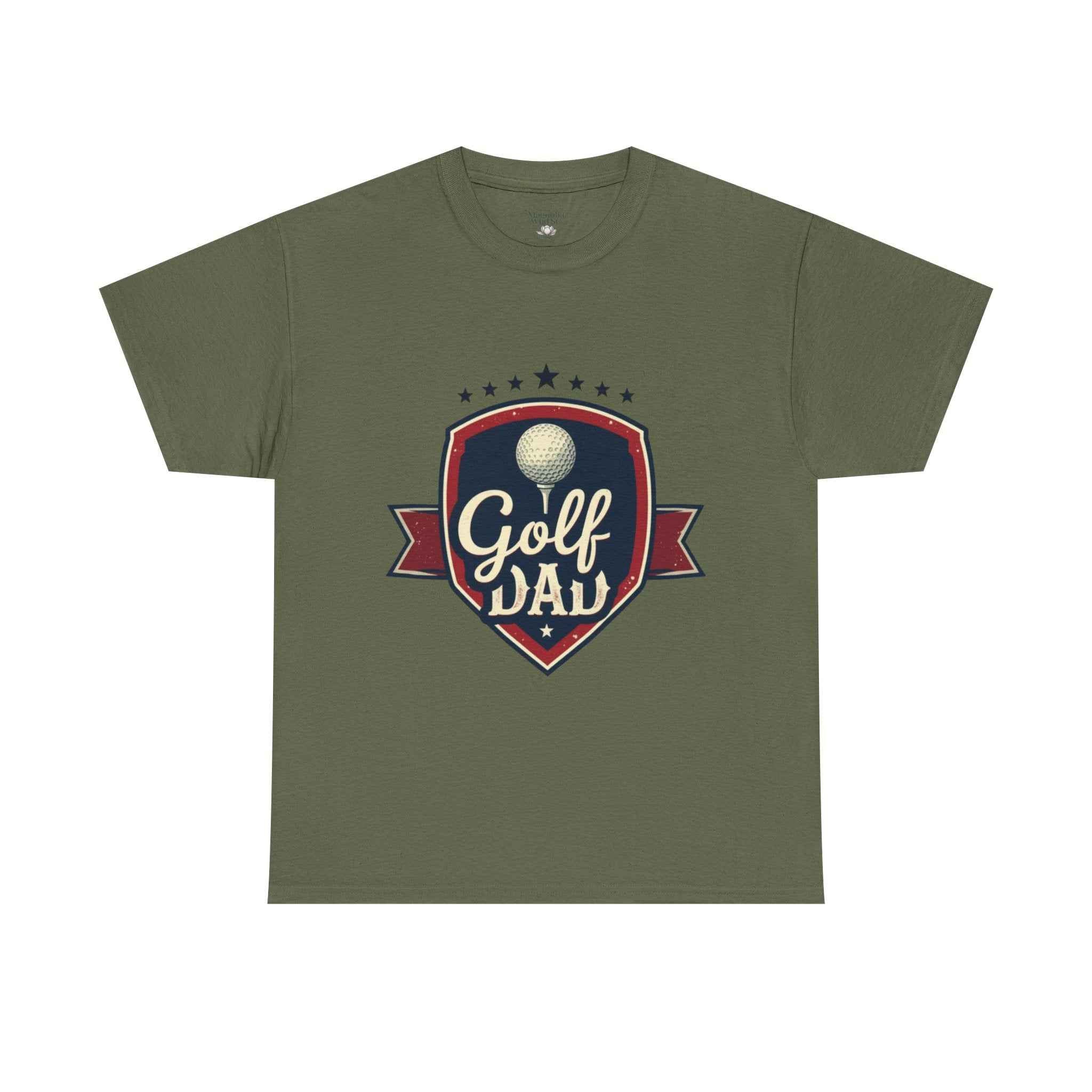 Retro Badge Style: The Vintage Golf Dad Shield Tee
