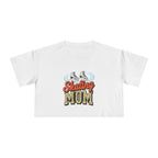 Figure Skating Mom Cheetah Print Women's Crop Tee - Magnolia Wild SC