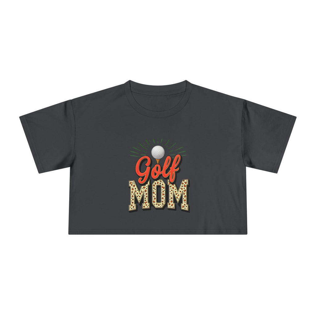 Golf Mom Cheetah Print Women's Crop Tee - Magnolia Wild SC