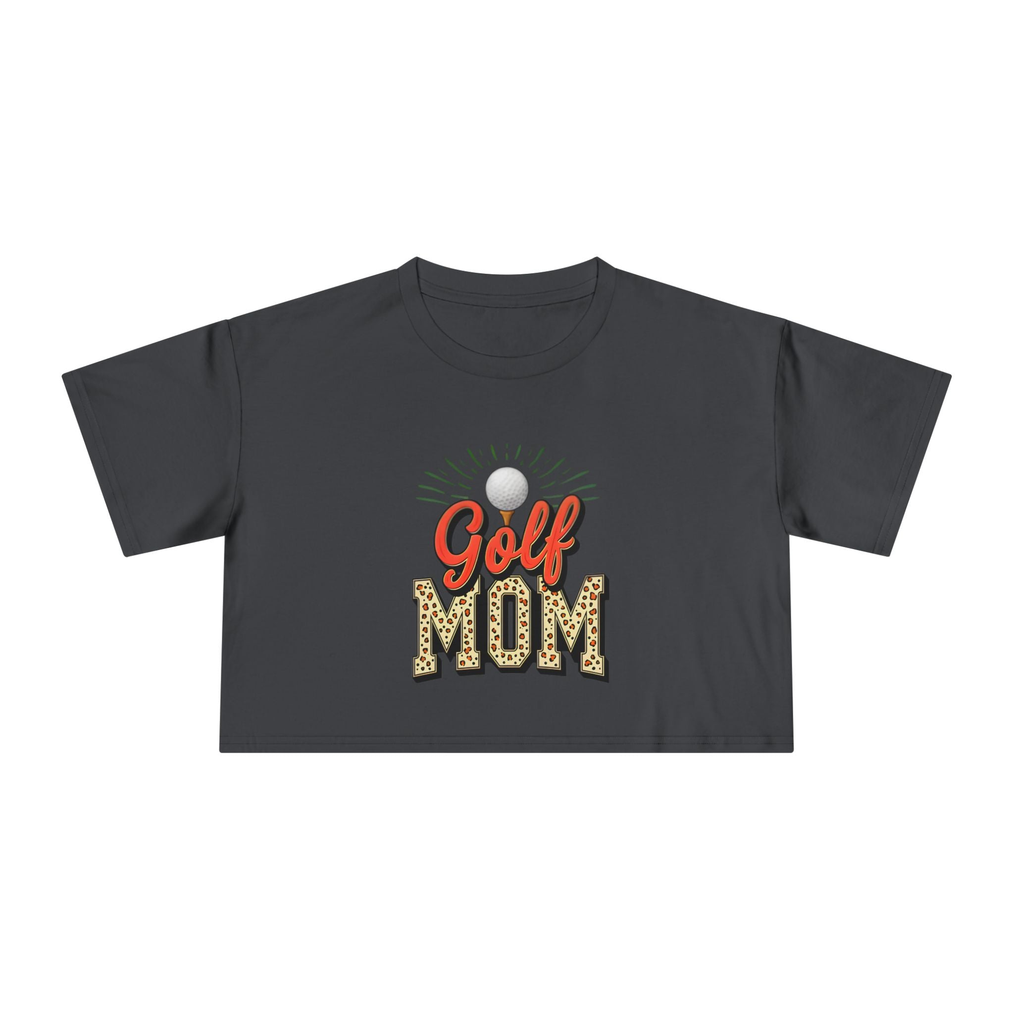 Golf Mom Cheetah Print Women's Crop Tee - Magnolia Wild SC