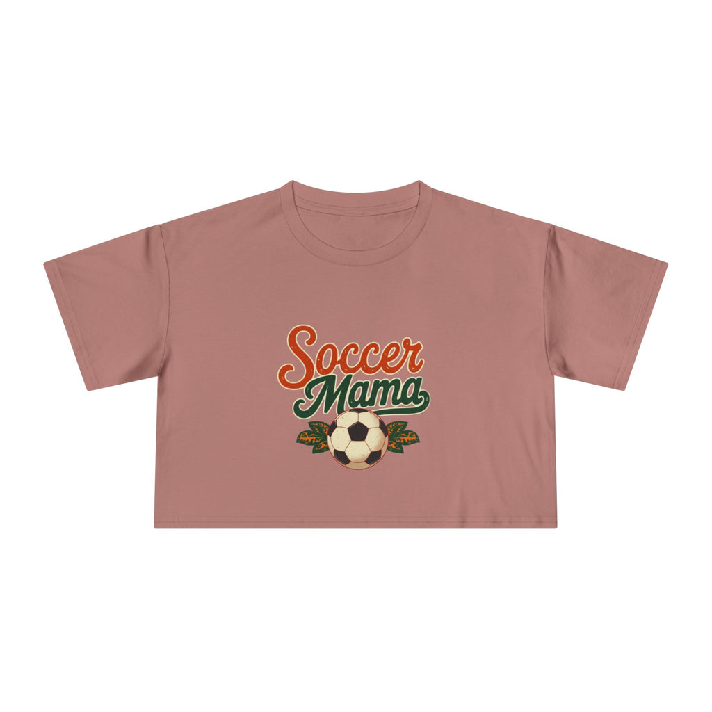 Soccer Mama Crop Tee | Retro Soccer Graphic, Mom Sports Top - Magnolia Wild SC