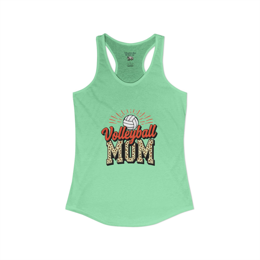 Volleyball Mom Racerback Tank – Personalized Name & Number Option | Lightweight Women’s Volleyball Tank Top - Magnolia Wild SC