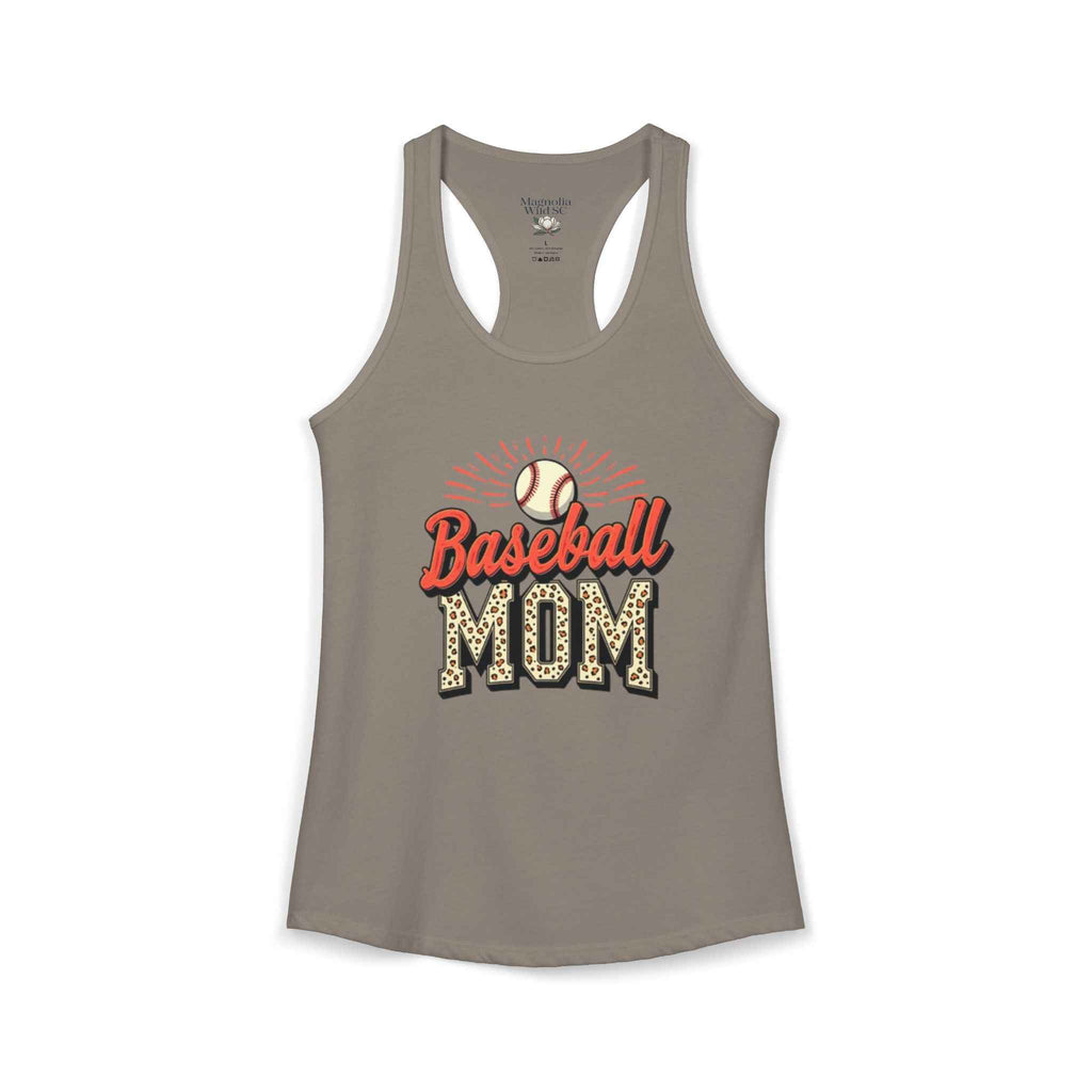 Baseball Mom Racerback Tank – Personalized Name & Number Option