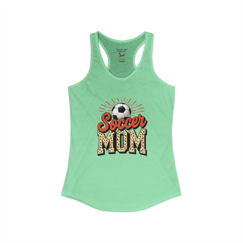 Soccer Mom Racerback Tank – Personalized Name & Number Option | Lightweight Women’s Soccer Tank Top - Magnolia Wild SC