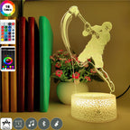 Lacrosse Sports Creative Color Gradient 3D Small Night Light - Magnolia Wild SC