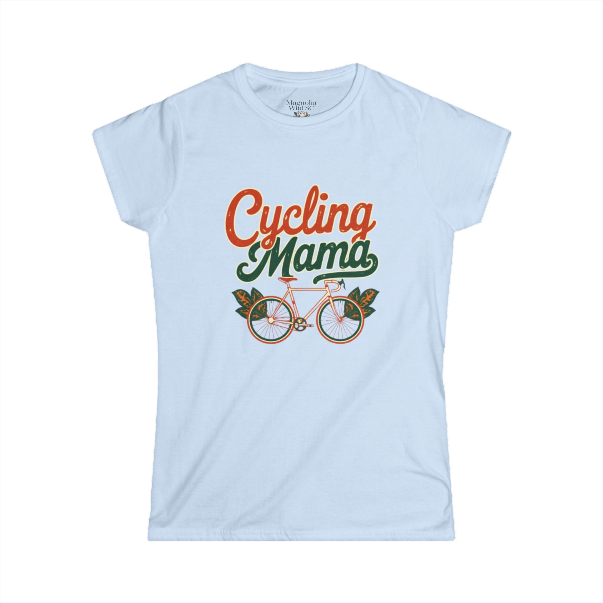 Retro Cycling Mama Tee - Magnolia Wild SC