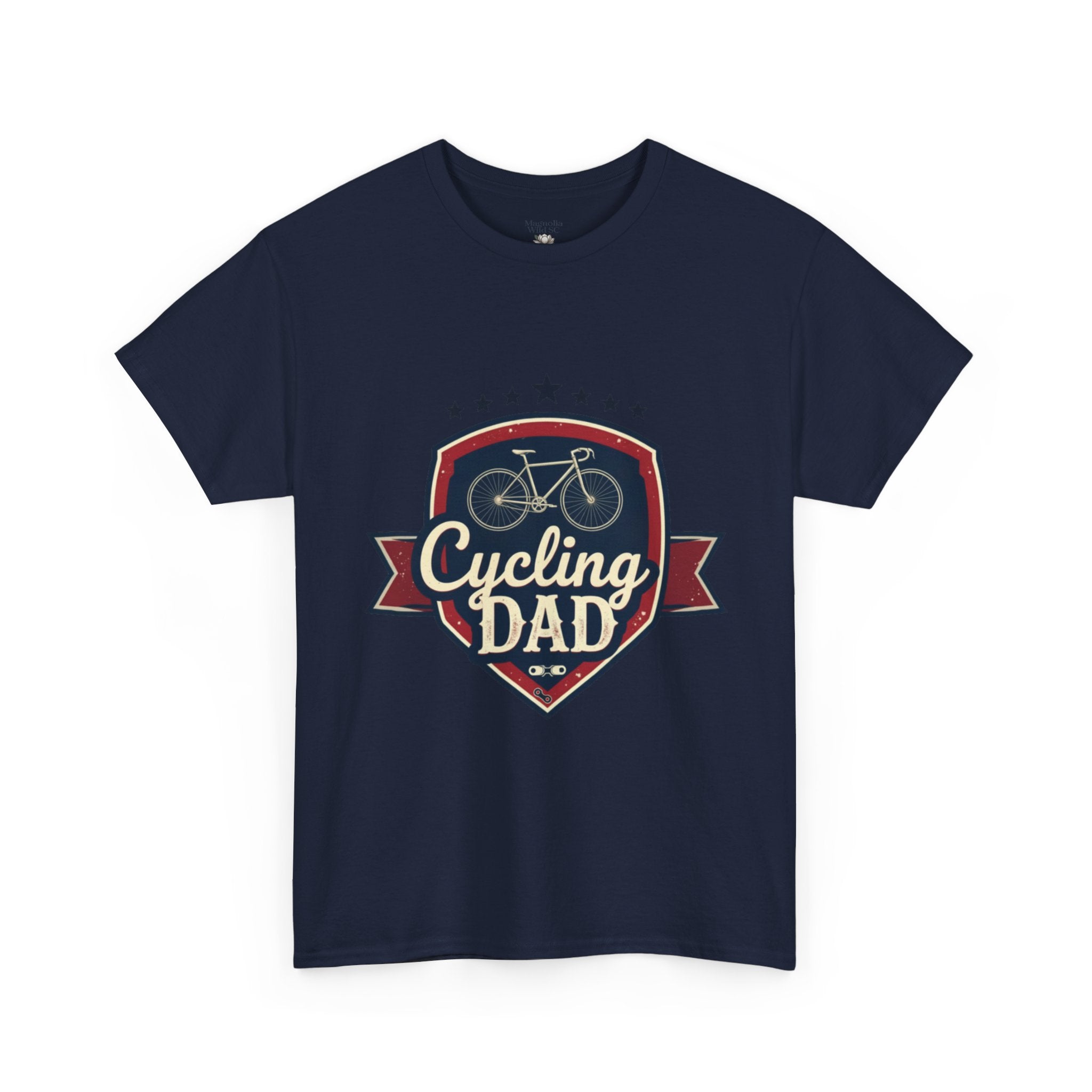 Retro Badge Style: The Vintage Cycling Dad Shield Tee - Magnolia Wild SC