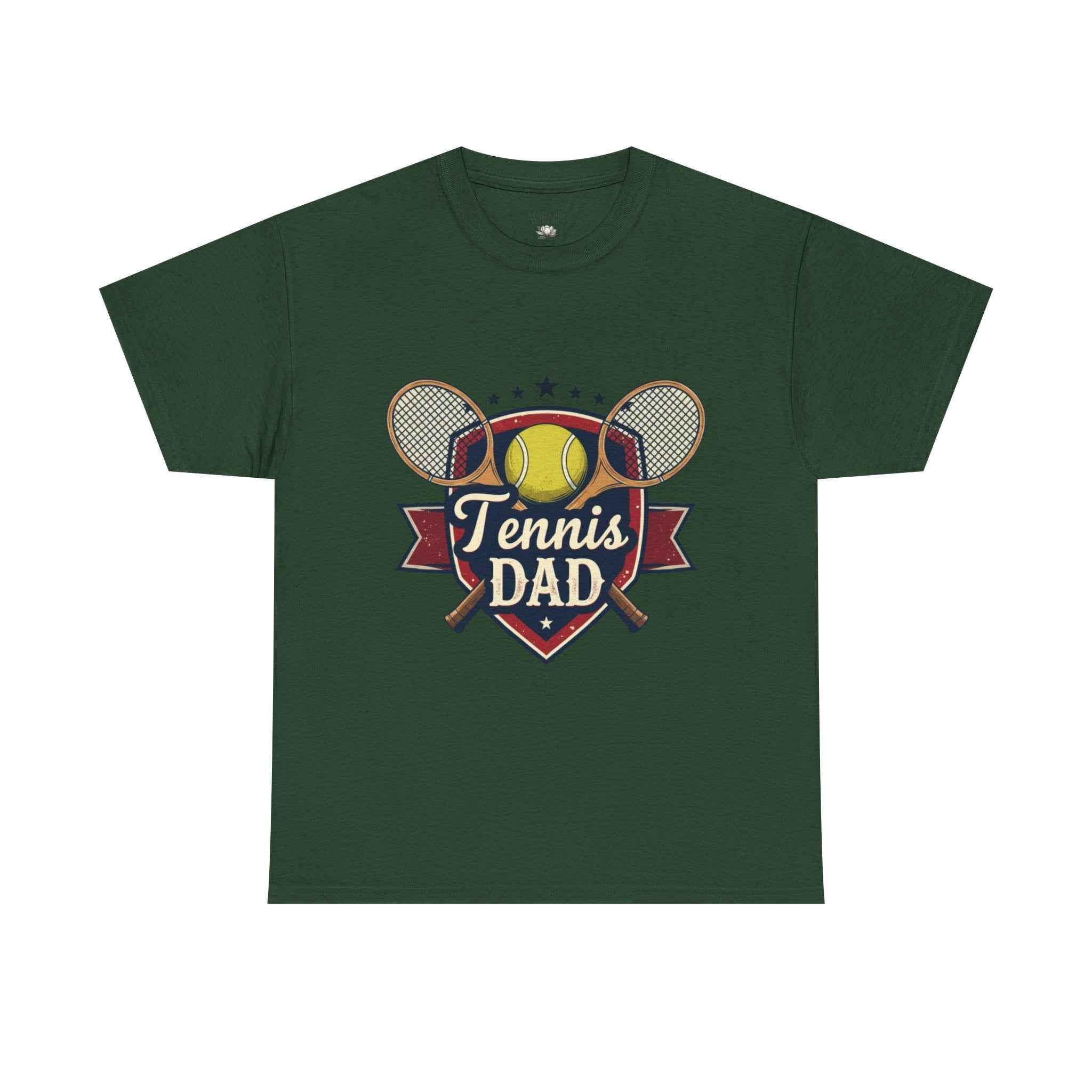 Retro Badge Style: The Vintage Tennis Dad Shield Tee