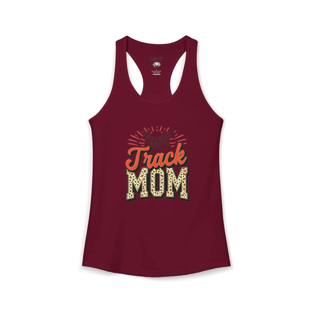 Track Mom Racerback Tank – Personalized Name & Number Option