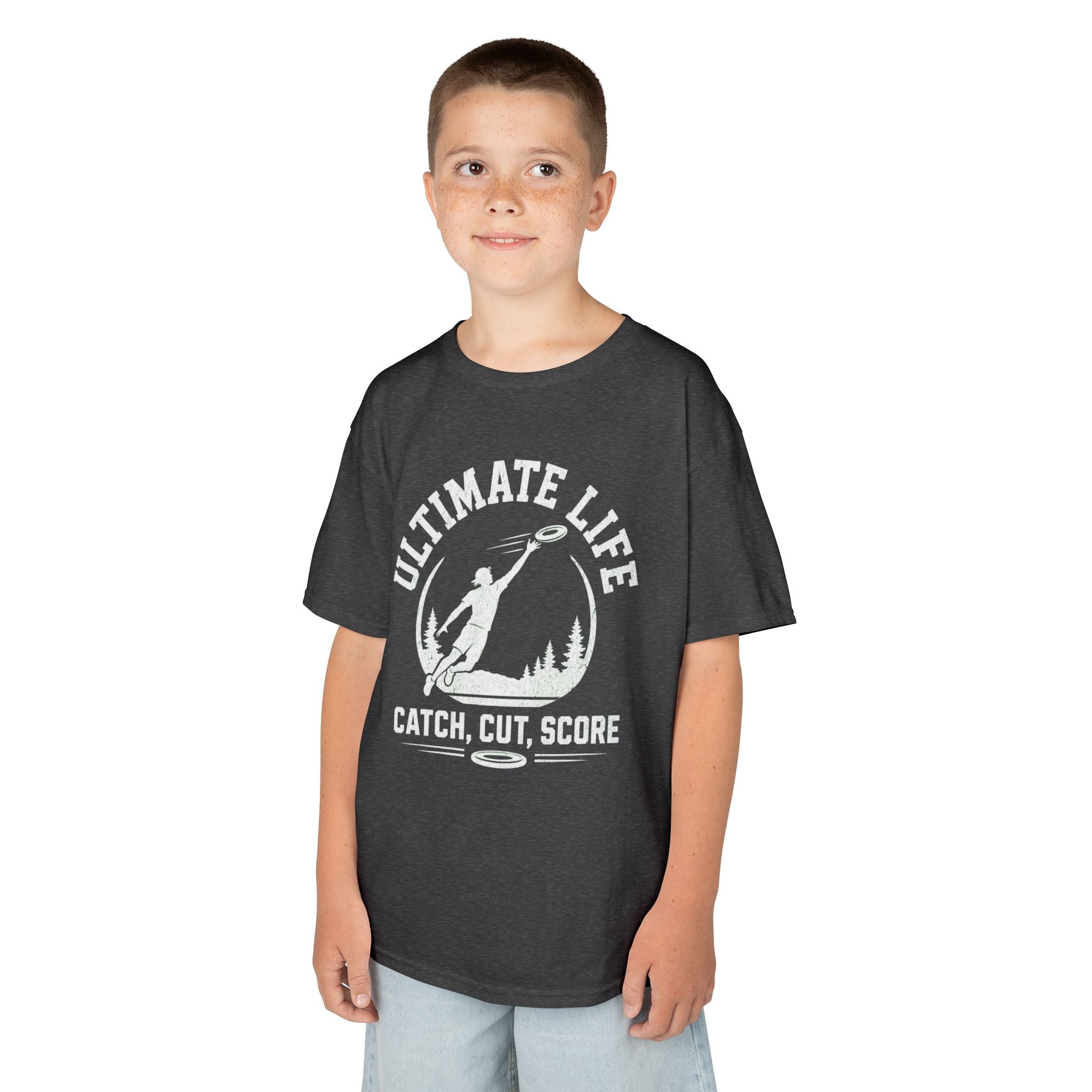 Ultimate Life Kids Tee — “Catch, Cut, Score” Ultimate Frisbee Youth Shirt - Magnolia Wild SC