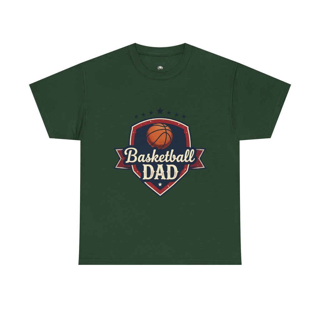 Retro Court Style: The Vintage Basketball Dad Shield Tee - Magnolia Wild SC