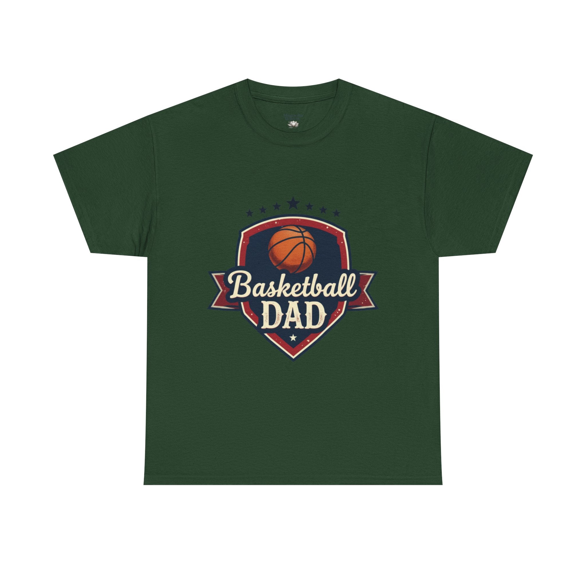Retro Court Style: The Vintage Basketball Dad Shield Tee - Magnolia Wild SC