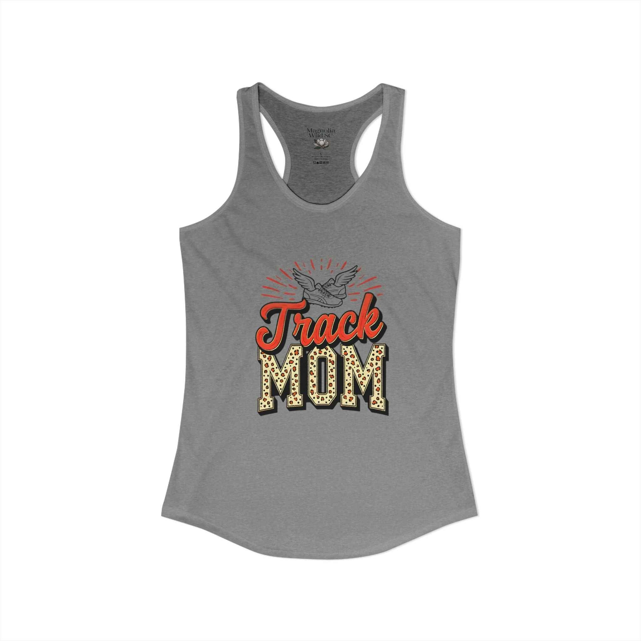Track Mom Racerback Tank – Personalized Name & Number Option