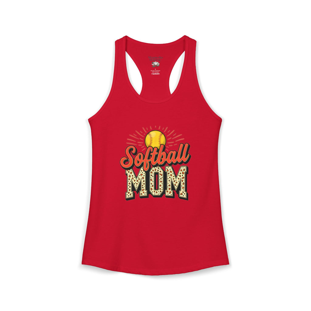 Softball Mom Racerback Tank – Personalized Name & Number Option - Magnolia Wild SC
