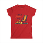 Softball Mom Mode Tee | Mom Chair, Glove & Cleats Design