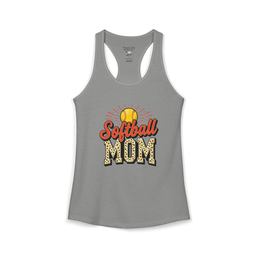 Softball Mom Racerback Tank – Personalized Name & Number Option - Magnolia Wild SC