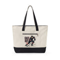 Personalized Zippered Hockey Tote — ‘Eat. Sleep. Hockey. Repeat.’ Canvas Bag for Players & Fans - Magnolia Wild SC
