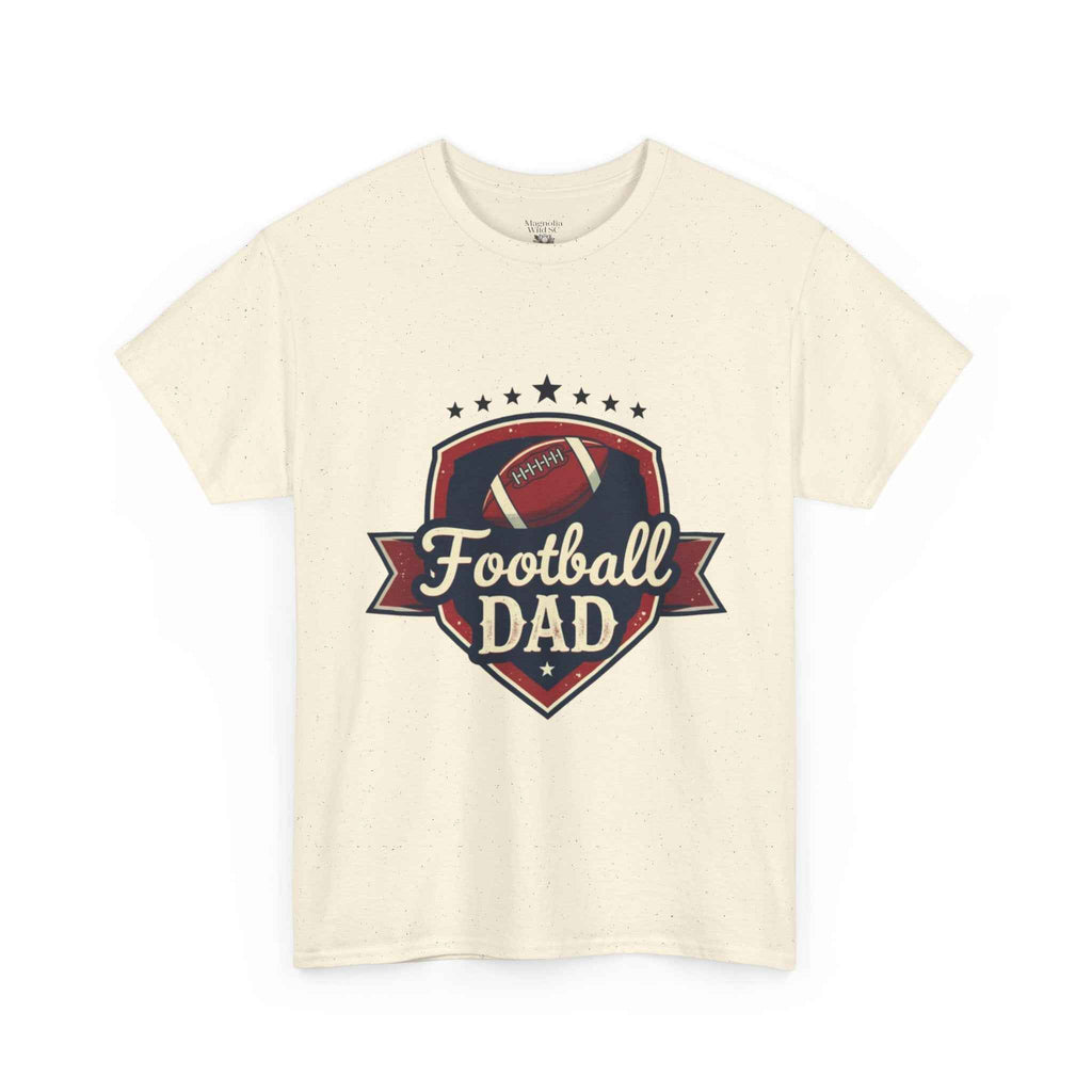 Retro Badge Style: The Vintage Football Dad Shield Tee