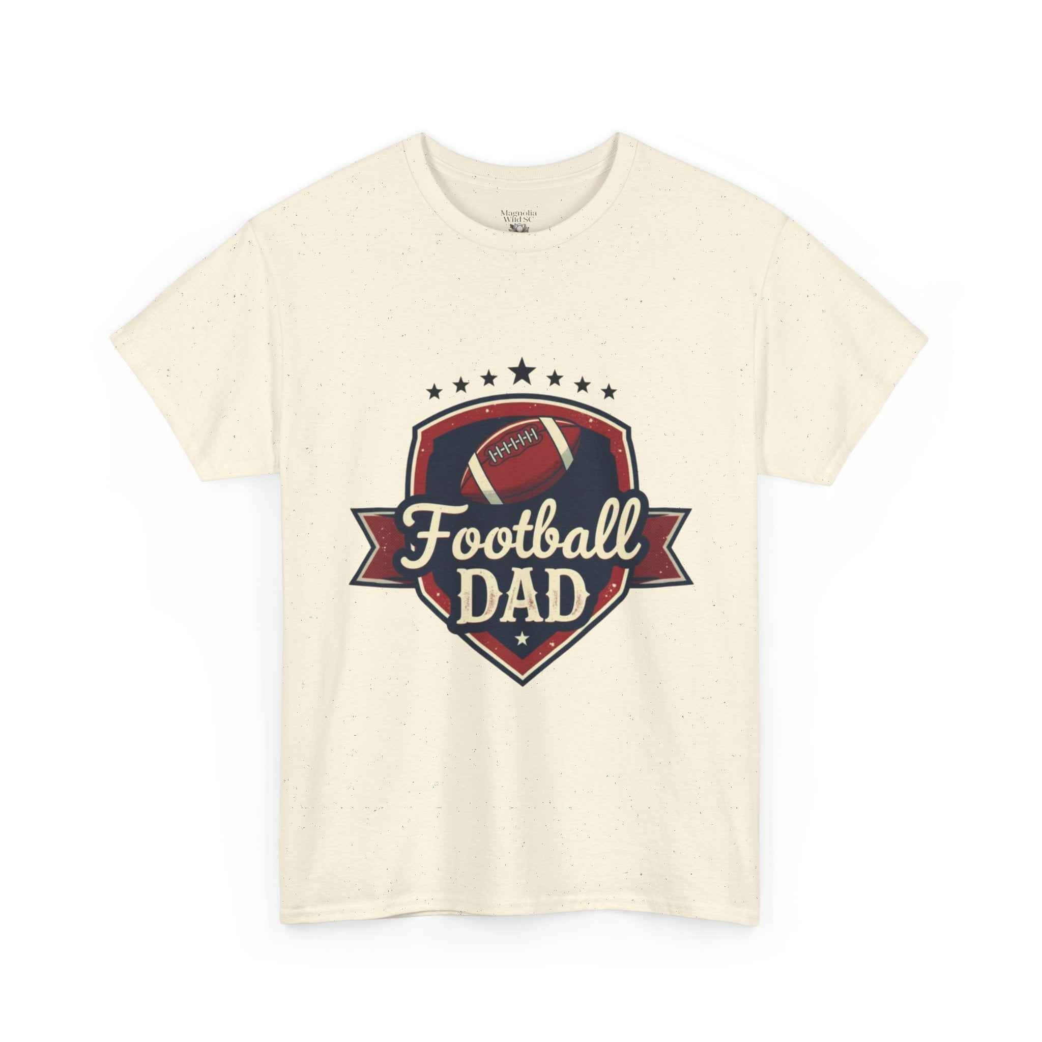 Retro Badge Style: The Vintage Football Dad Shield Tee