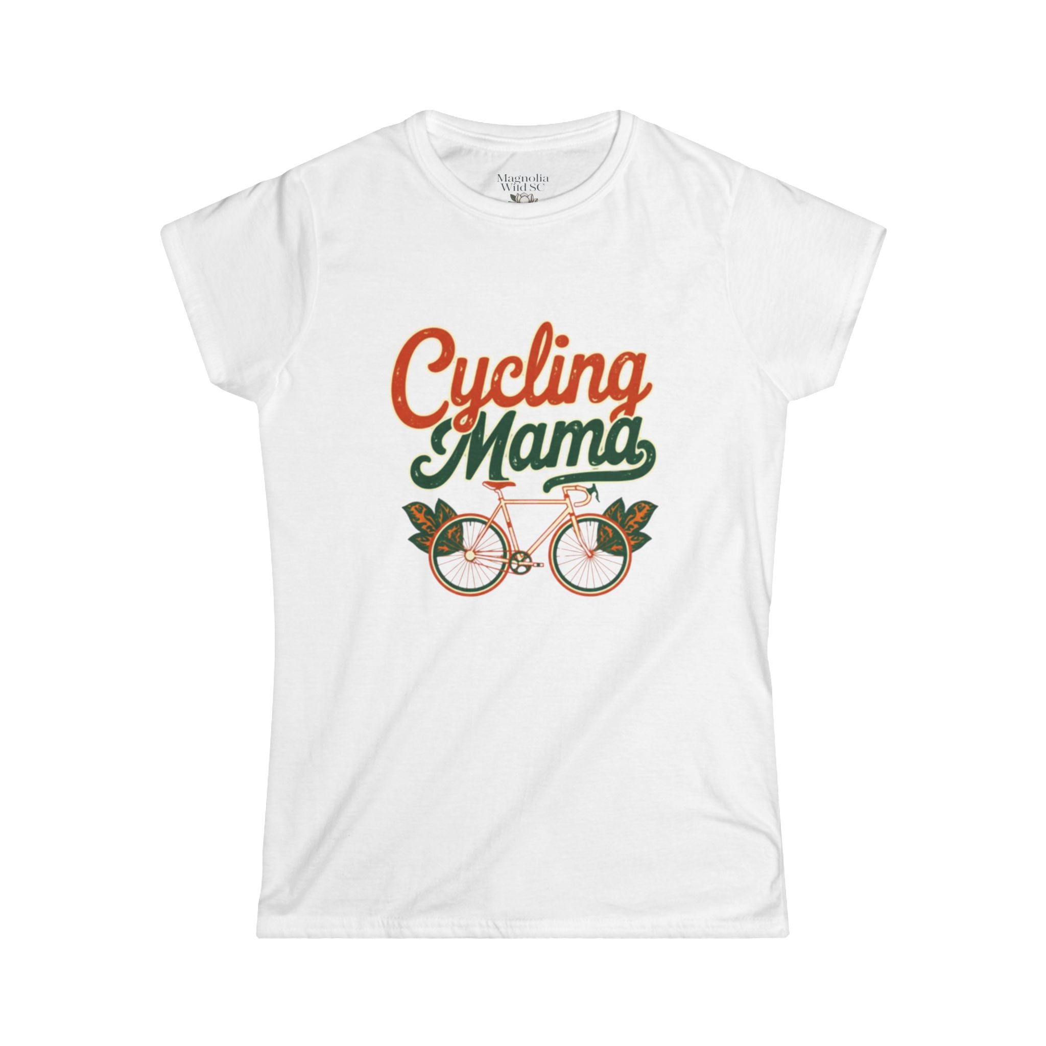 Retro Cycling Mama Tee - Magnolia Wild SC