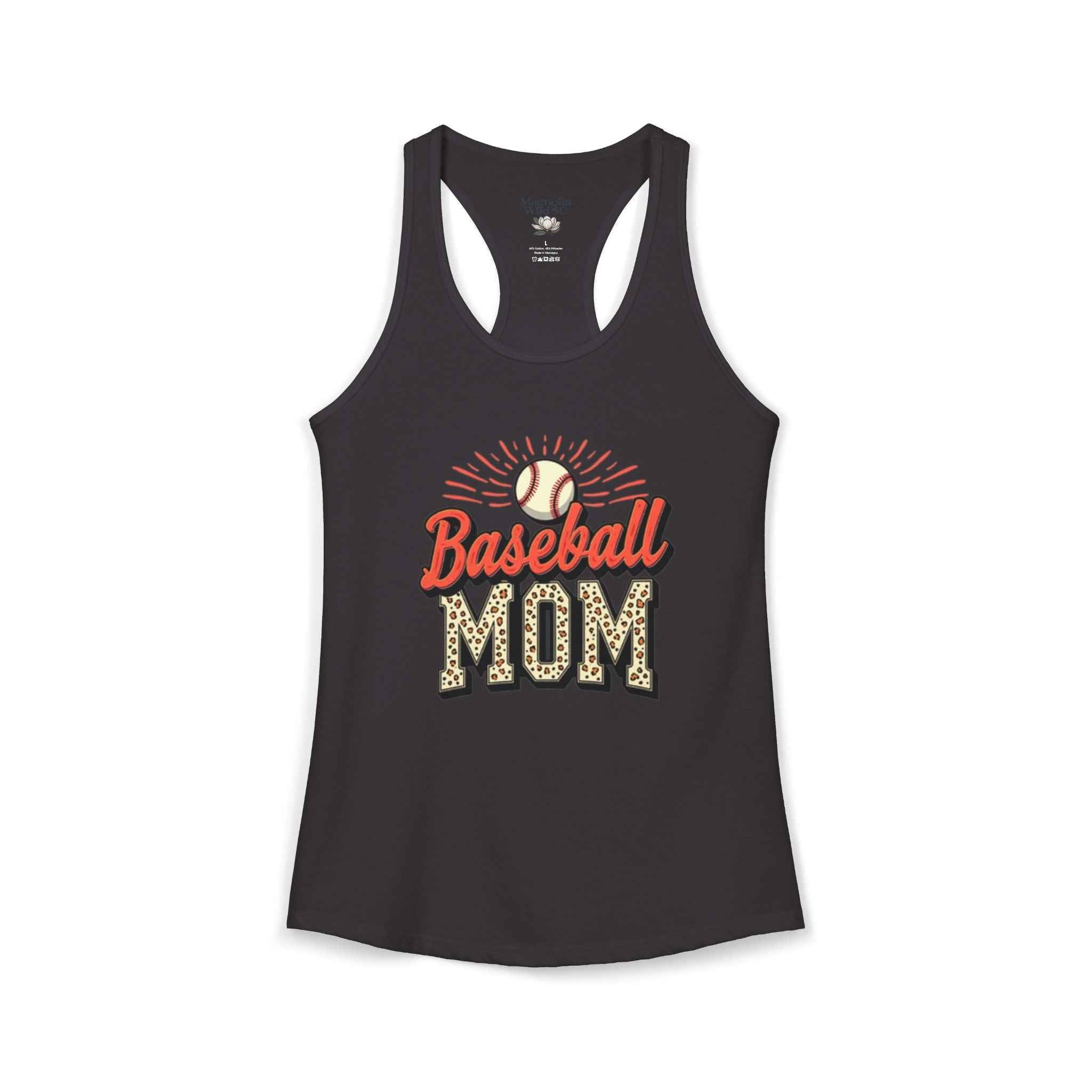 Baseball Mom Racerback Tank – Personalized Name & Number Option