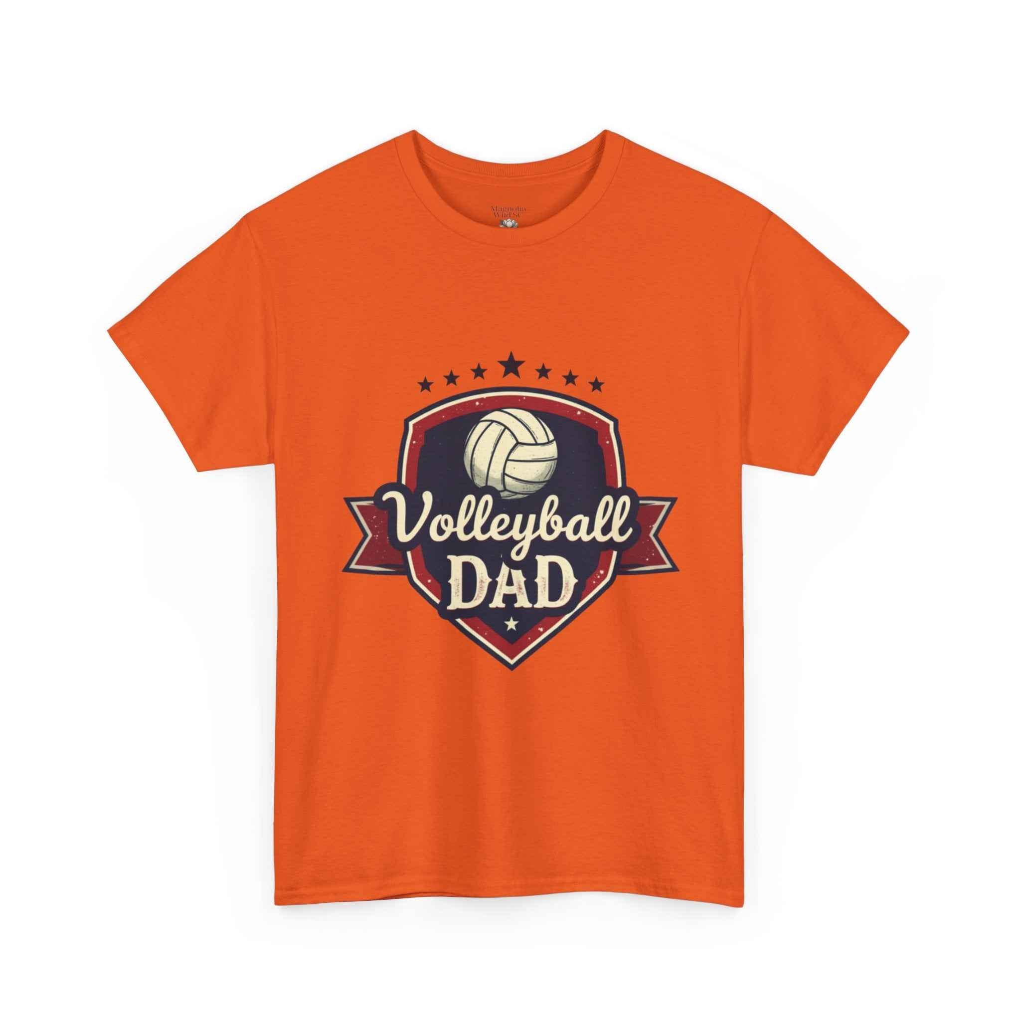 Retro Badge Style: The Vintage Volleyball Dad Shield Tee