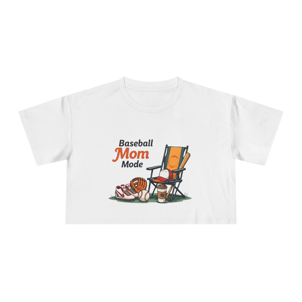 Baseball Mom Mode Crop Tee - Magnolia Wild SC