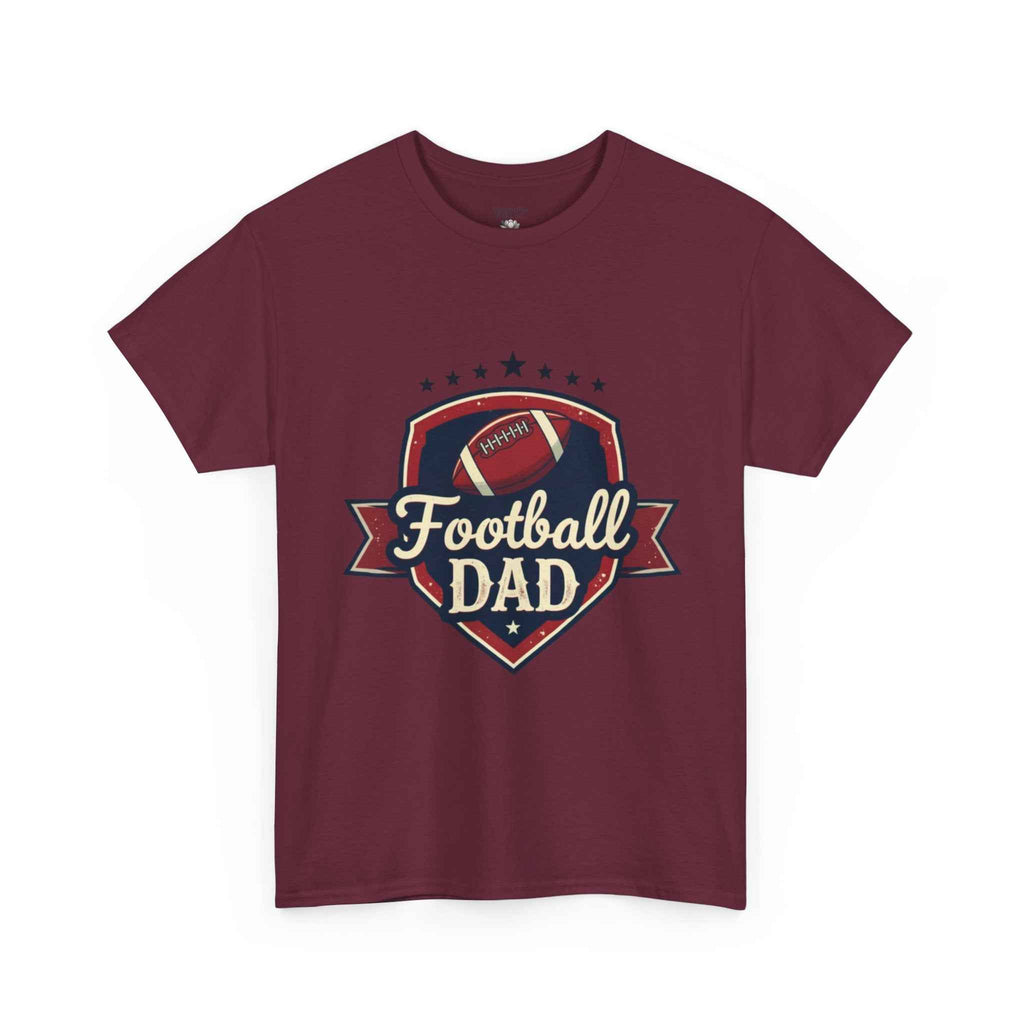 Retro Badge Style: The Vintage Football Dad Shield Tee