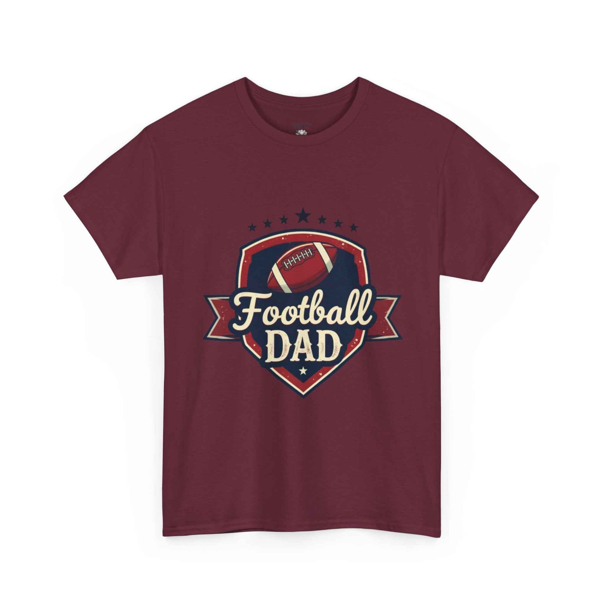 Retro Badge Style: The Vintage Football Dad Shield Tee