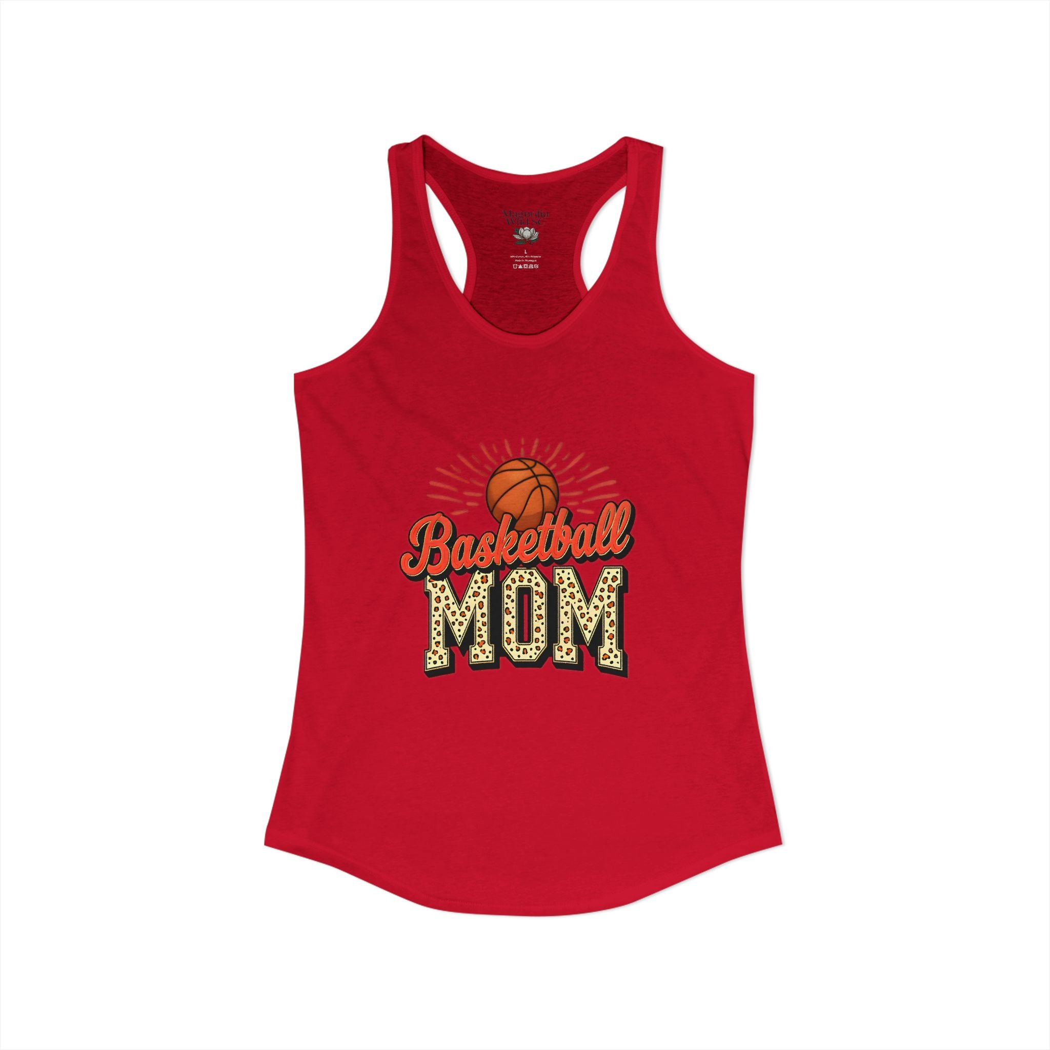 Basketball Mom Racerback Tank – Personalized Name & Number Option | Lightweight Women’s Basketball Tank Top - Magnolia Wild SC