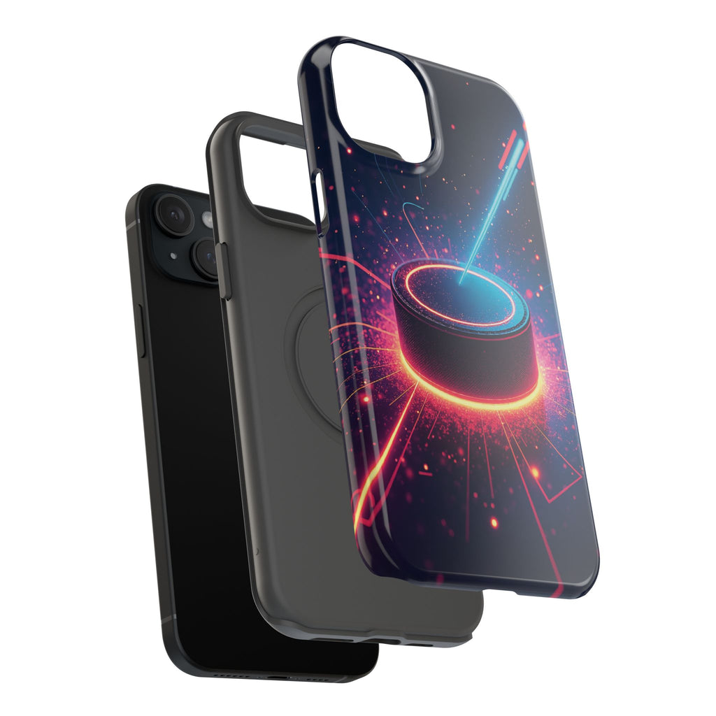 Neon Laser Hockey Puck Impact-Resistant Phone Case - Magnolia Wild SC