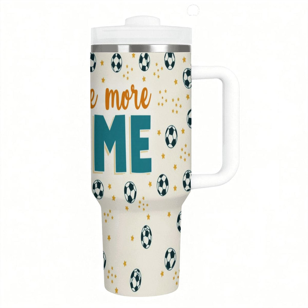 Just One More Game 40oz Soccer Tumbler with Handle and Straw (Made in USA) - Magnolia Wild SC