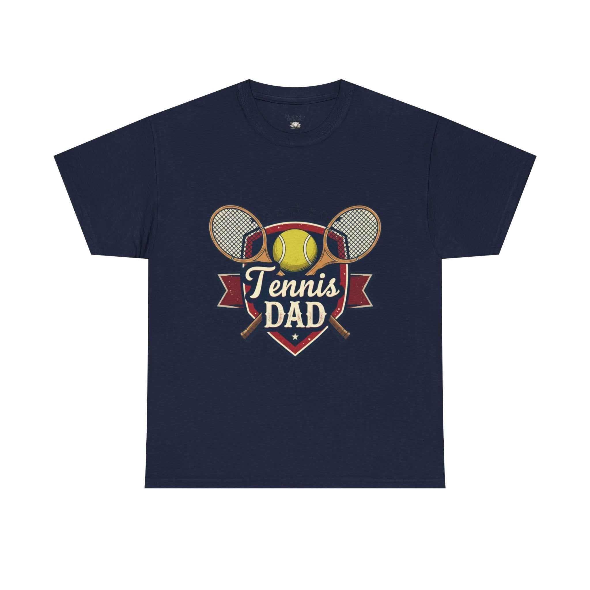Retro Badge Style: The Vintage Tennis Dad Shield Tee