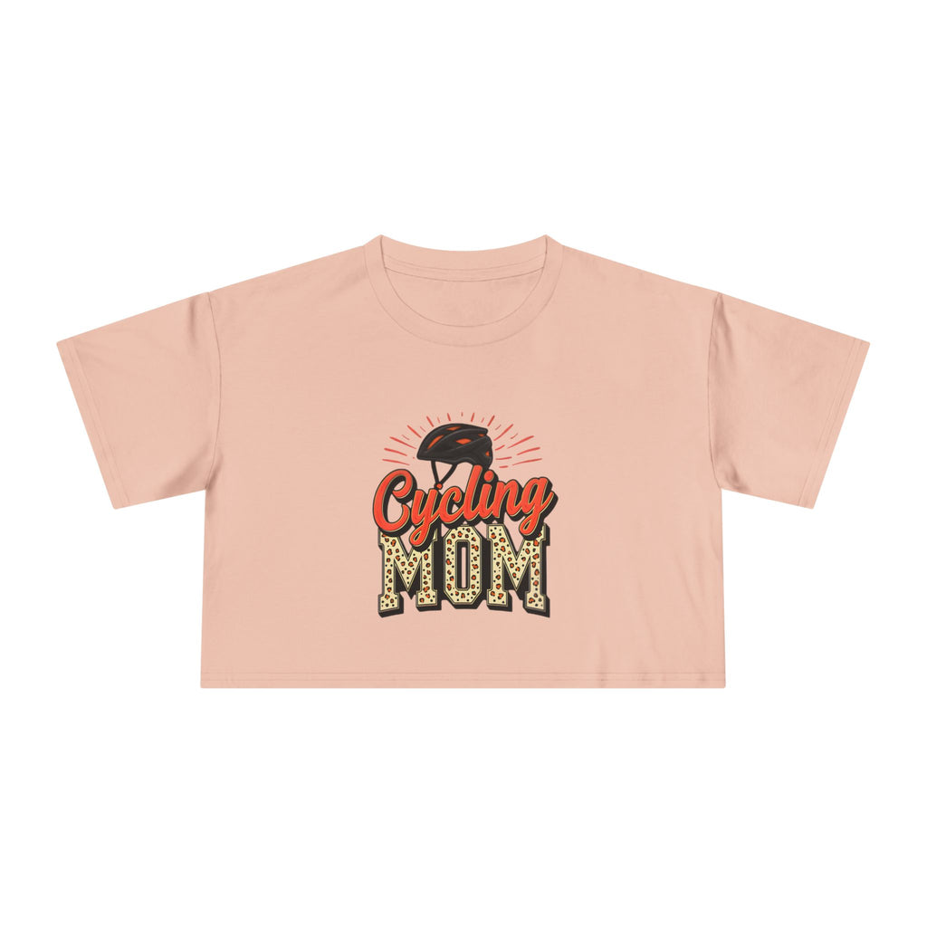 Cycling Mom Cheetah Print Crop Tee - Magnolia Wild SC