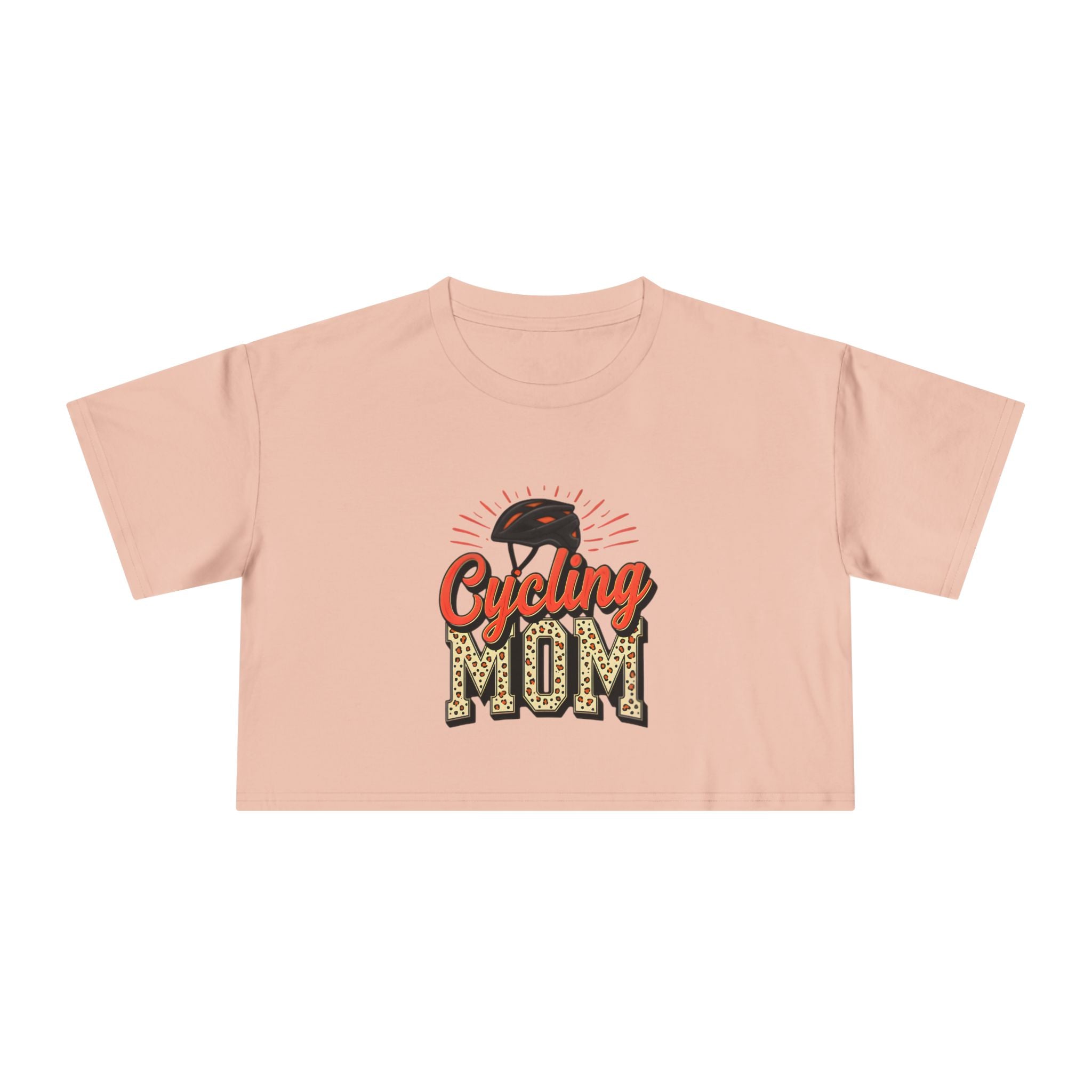 Cycling Mom Cheetah Print Crop Tee - Magnolia Wild SC