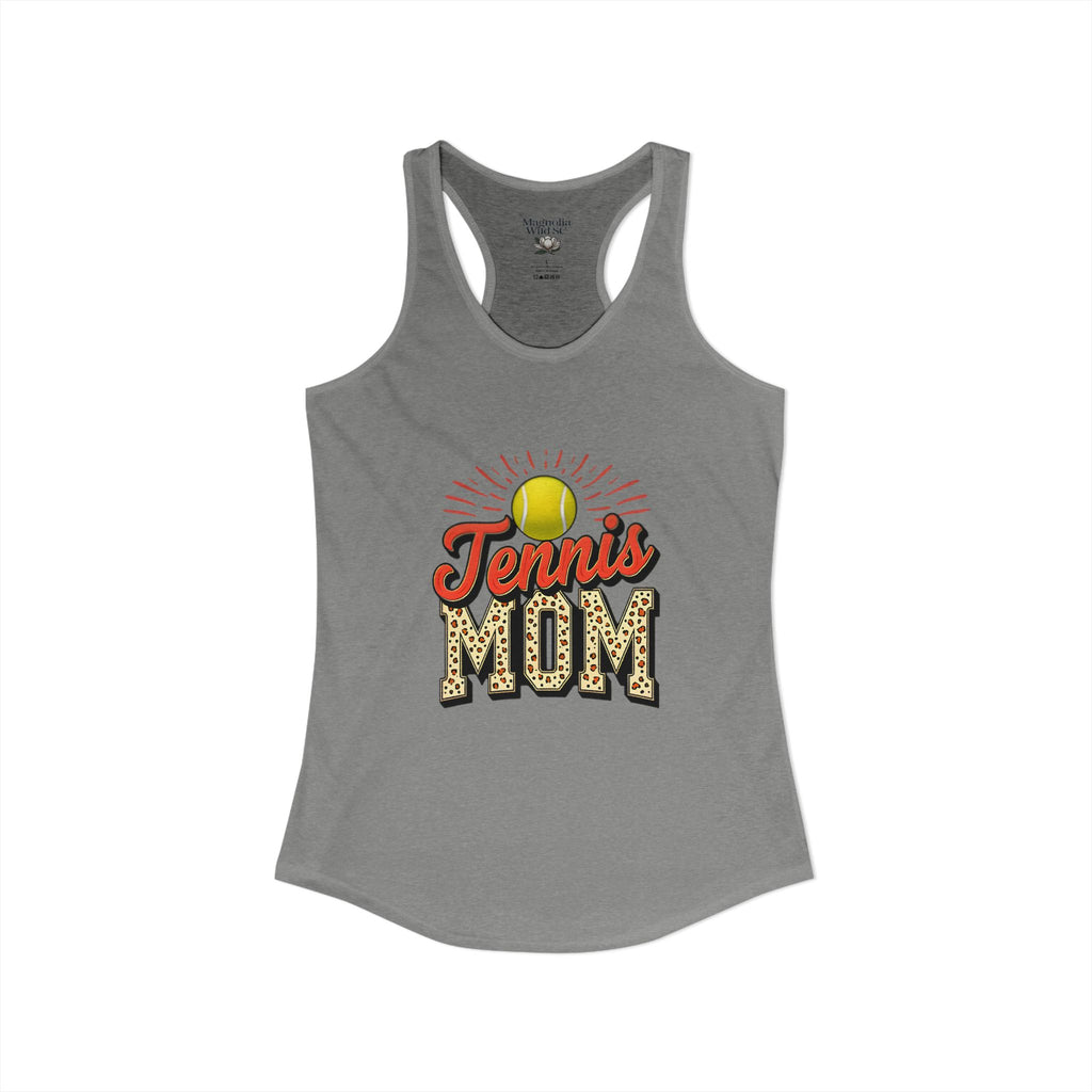 Mom Tennis Mom Racerback Tank – Personalized Name & Number Option | Lightweight Women’s Tennis Tank Top - Magnolia Wild SC